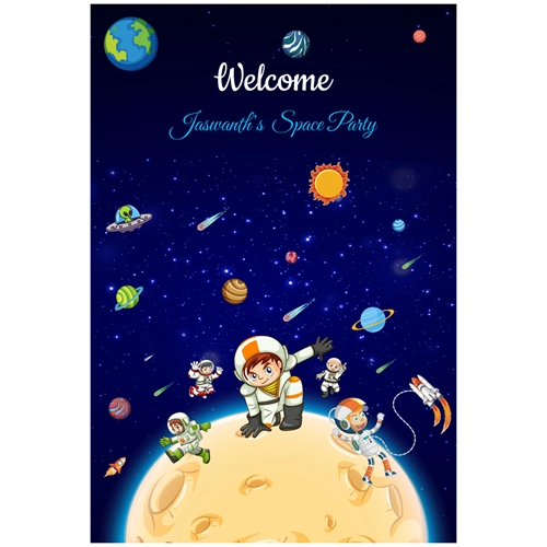 Space Explorers Theme Welcome Poster Board
